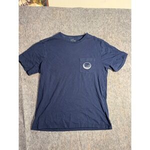 Vineyard Vines Mens Small Navy Blue Golf Ball Whale Graphic Pocket T-Shirt S